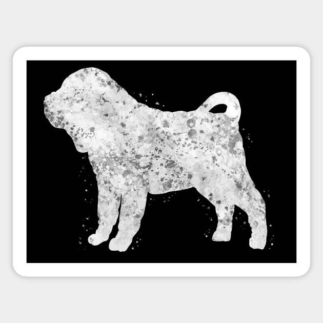 Shar Pei dog Sticker by Yahya Art